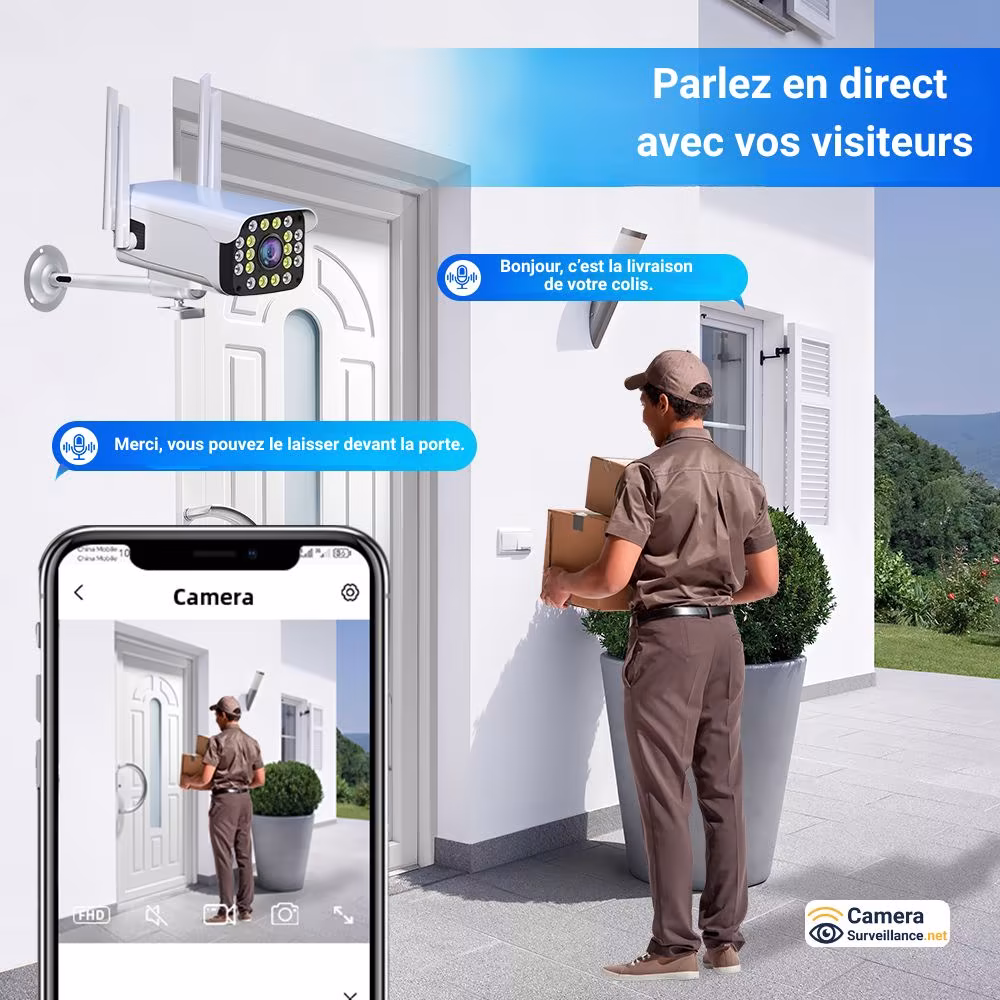 Caméra WiFi avec audio bi-directionnel