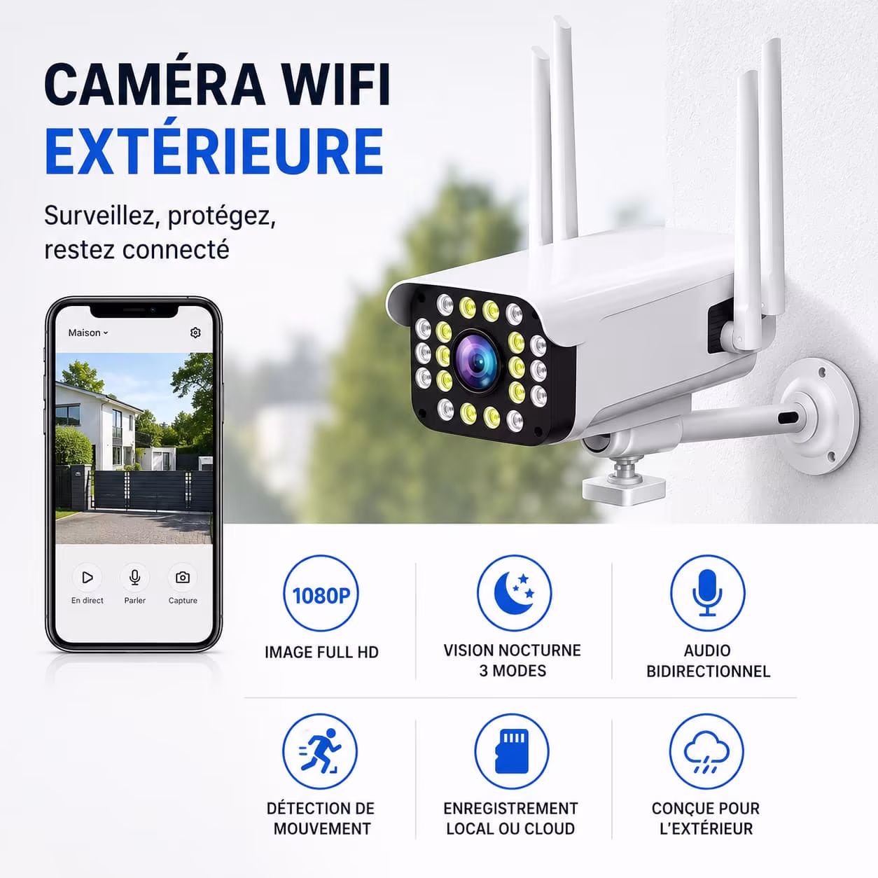 Caméra WiFi extérieur