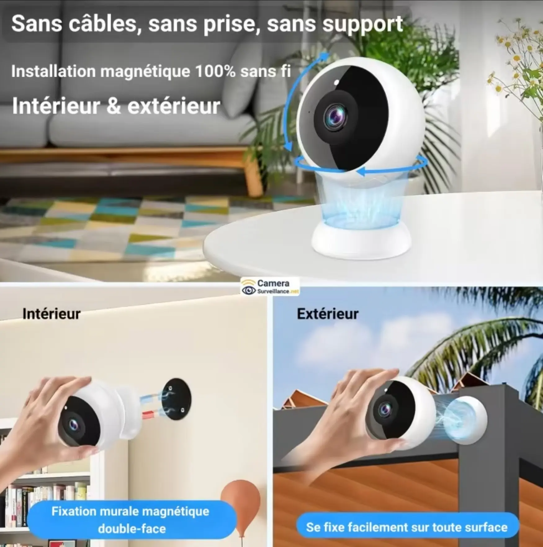 Caméra WiFi Extérieur sur Batterie