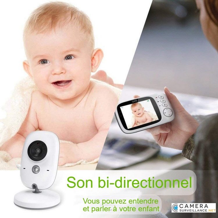 Kit vidéosurveillance bébé son bi-directionnel