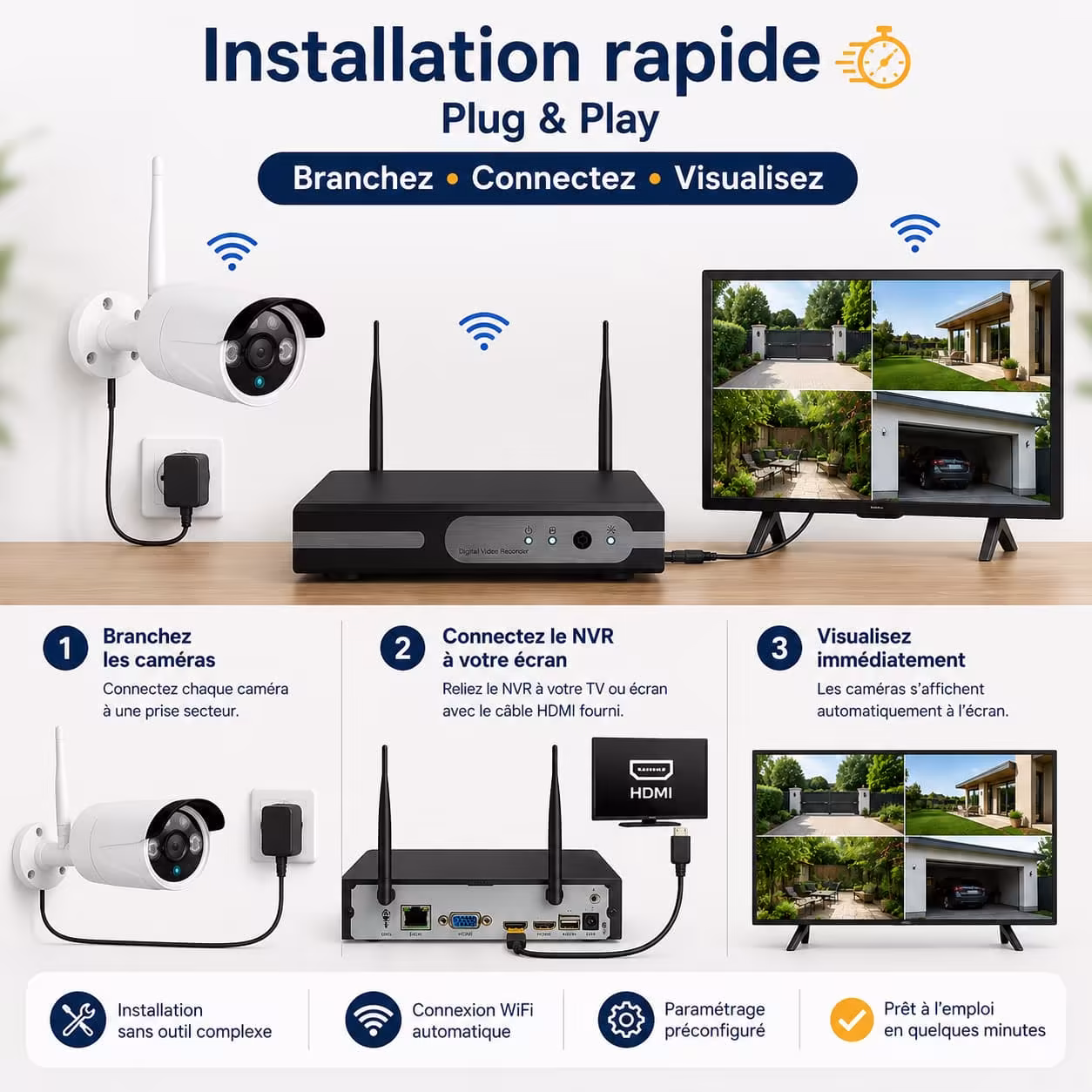 Kit surveillance WiFi installation