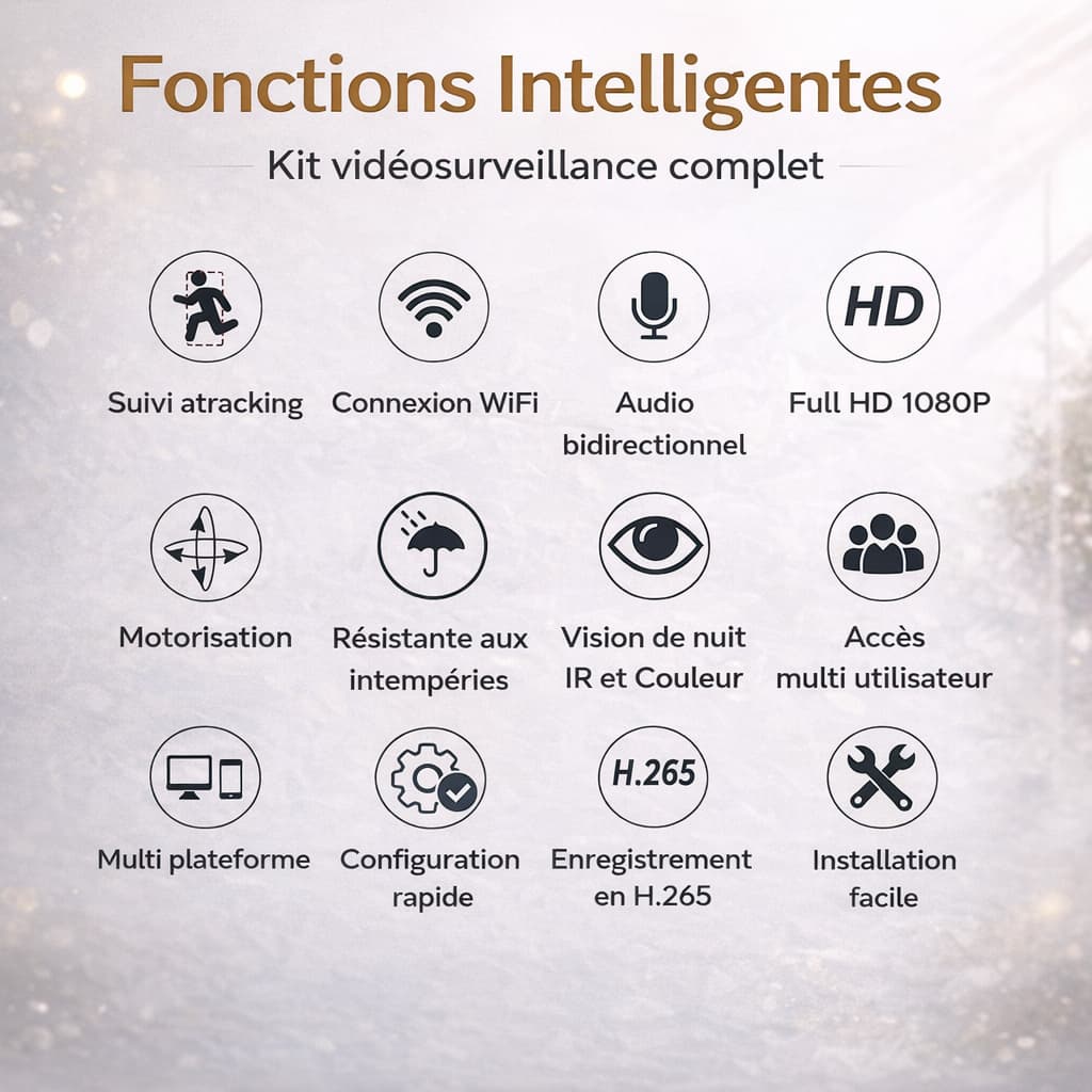Points forts kit vidéosurveillance