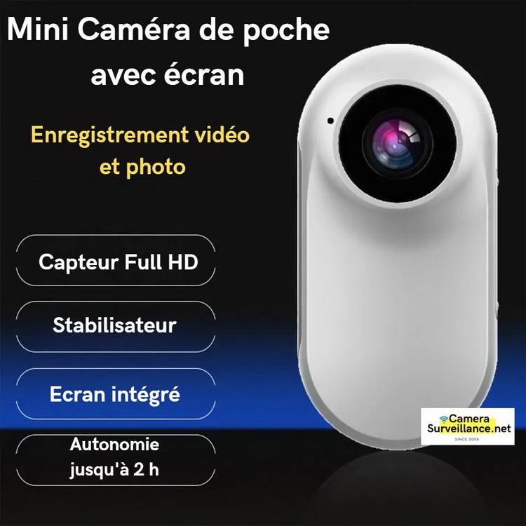 Mini caméra de poche avec écran