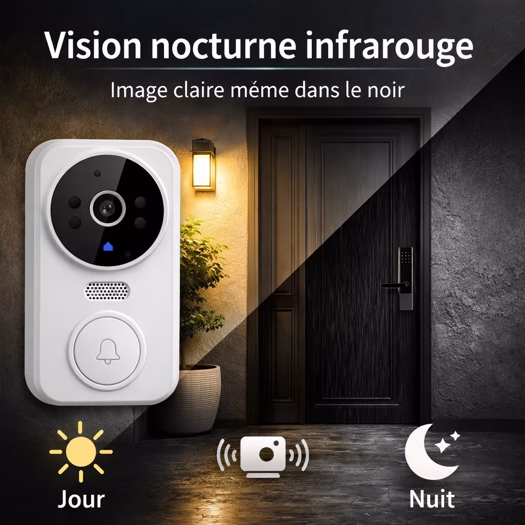 Sonnette vidéo avec vision infrarouge
